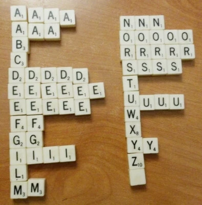 AZULEJOS LETRAS MAGNÉTICAS TRAVEL SCRABBLE - LOTE DE 64 AZULEJOS (VER FOTOS PARA LETRAS) Foto 1 de 4