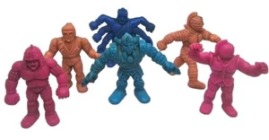 Lot of 6 Muscle Men Figures Kinnikuman M.U.S.C.L.E Vintage 80s Blue Pink Tan - Picture 1 of 12