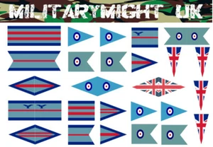 1 /16 - 1/18 SCALE 120mm VEHICLE / TANK PENNANTS FOR WW2 RAF  STAFF CAR - Picture 1 of 1