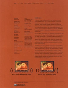 #0626 39c Amber Alert #4031 USPS Souvenir Page - Picture 1 of 1
