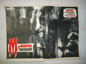 FRITZ LANG/PETER LORRE/M..../ U30M/póster italiano 1960 - Imagen 1 de 1