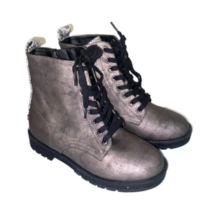 Girl's MIA Reeva Combat Boot Gray Size 2M - Picture 1 of 6