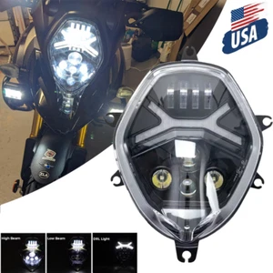 LED Headlight Assembly Headlamp Smoke For Suzuki V-Strom 650 1000 DL650 DL1000 - Picture 1 of 11
