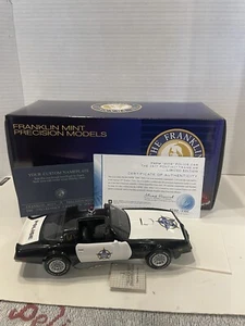FRANKLIN MINT 1:24 DIECAST 1977 TRANS AM POLICE CAR (Ltd Ed) with PAPERS - Picture 1 of 8