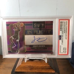 2022 Panini Select Draft Picks JALEN DUREN In Flight Purple Auto /25 RC PISTONS - Picture 1 of 5
