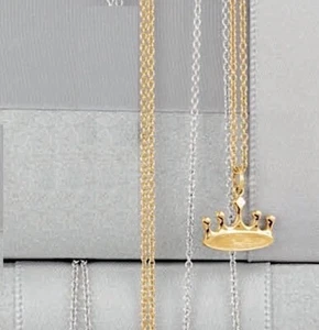 Crown Necklace Posh Petite Sterling Silver Or 18K Yellow Gold Vermeil - Picture 1 of 6