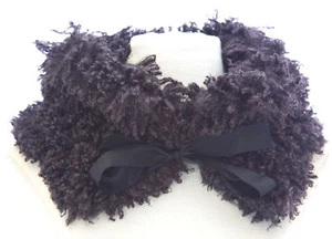 STEVIE MAC Mujer Gris Imitación Rizado Mongol Cordero Cuello Bufanda #6424 Talla O/S NUEVO - Imagen 1 de 1