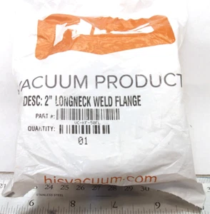 HIS VACUUM PRODUCTS VC-KF-50FL 2" Longneck Weld Flange Stainless Steel - NEW - Picture 1 of 6