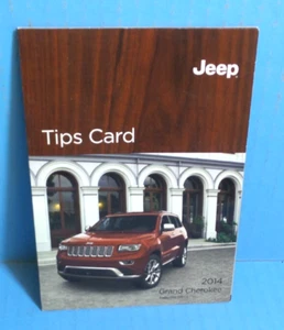 14 2014 Jeep Grand Cherokee owners manual tips card - Imagen 1 de 1