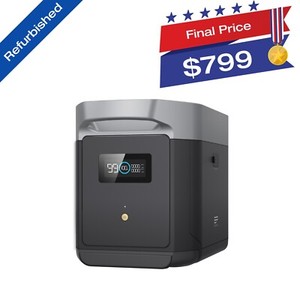 EcoFlow DELTA 2 Max 2048Wh Power Station Extra Battery LFP Certified Refurbished