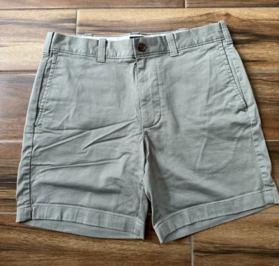 J. Pantalones Cortos Chinos Crew Flex 7” Verde Entrepierna Para Hombre Talla 31 L0923 Bolsillos ELASTIZADOS NUEVO Foto 1 de 4