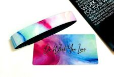 ZOX **DO WHAT YOU LOVE** Silver Single med mystery pack Wristband w/Card 