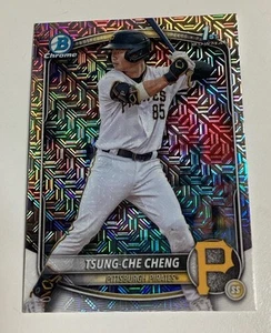 2025 Bowman Mega Box TSUNG-CHE CHENG Chrome Mojo Refractor 1st Card Pirates - Bild 1 von 2