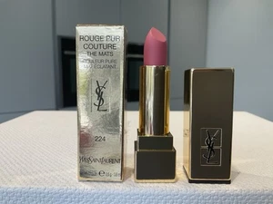 💕YSL Rouge Pur Couture Mats Lipstick - 3.8g - 224 Rose Illicite - New & Boxed💕 - Picture 1 of 5