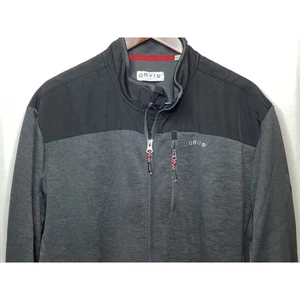 Orvis Mens XL Gray Black Full Zip Jacket Outdoor Travel Fishing Layering - Picture 1 of 12