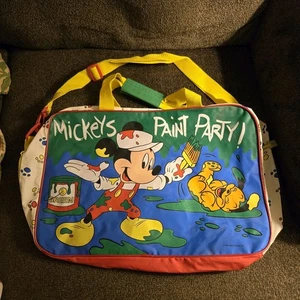 Bolso de Transporte Vintage Mickeys Pintura Fiesta MUESTRA Bolso de Lona Disney Mouse Verde - Imagen 1 de 23