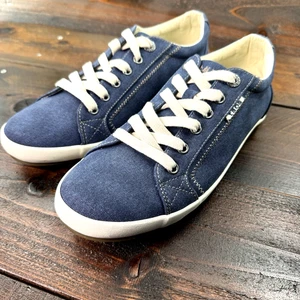 Taos Shoes Womens 10 Star Wash Denim Sneakers Flats STA-12844 Comfort Canvas - Picture 1 of 16
