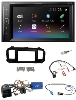 Pioneer DAB Lenkrad 2DIN Bluetooth USB Autoradio für Citroen Spacetourer Jumpy o - Bild 1 von 4
