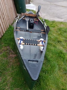Old Town Discovery 133 Canadian canoe package with electric outboard and oars. - Picture 1 of 15