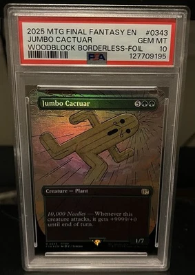 2025 MTG Final Fantasy EN Jumbo Caviar Borderless Foil #0343 PSA 10 - Image 1 of 2