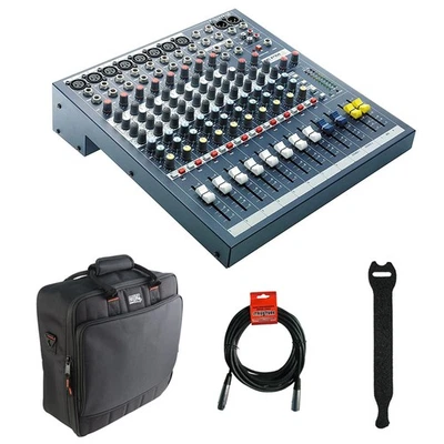 Soundcraft EPM 8 - Mono + 2 Stereo Audio Console w/ Mixer Bag, Straps & Cable - Image 1 of 4
