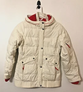 Abrigo Lands End Niñas Talla XL 16 Plumón Puffer Chaqueta 80% Plumón Blanco *MANCHA* - Imagen 1 de 22