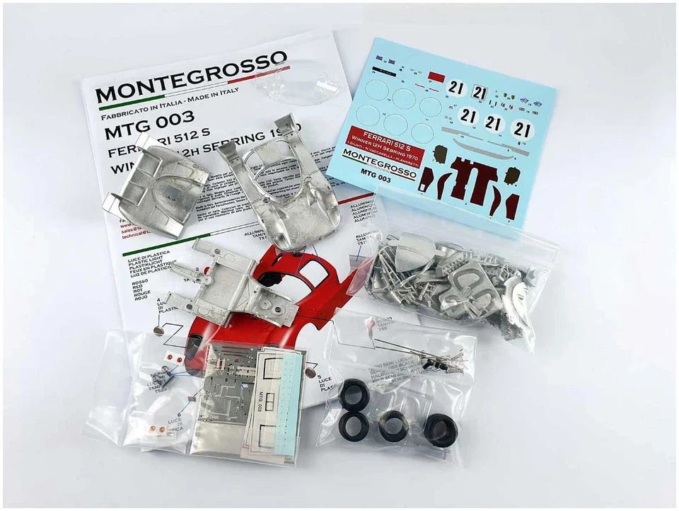 Tameo Kits MTG003 Ferrari 512 S 12H Sebring 1970 Winner Kit Montaggio 1/43 - Immagine 1 di 3