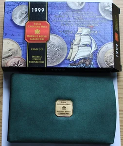 1999 Canada Proof Set 8 Coins Royal Canadian Mint Sterling Silver Dollar - Picture 1 of 2