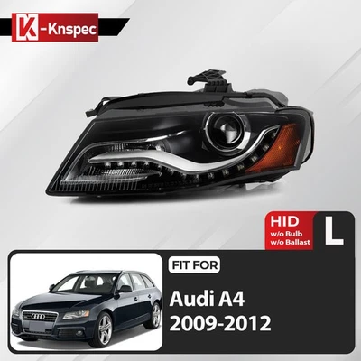 For 2009-2012 Audi A4 HID Headlight w/ LED DRL w/o AFS Left Driver Side Foto 1 de 4