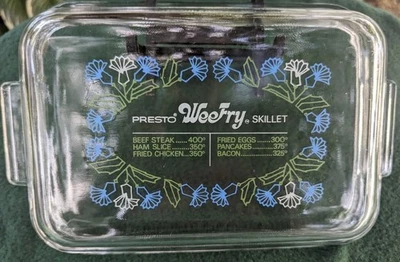Sartén eléctrica Presto Wee Fry de colección tapa de vidrio de repuesto solamente Foto 1 de 3
