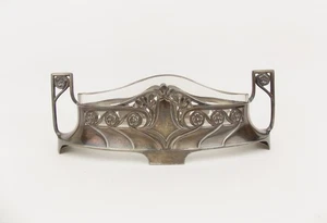 Antique 1910s Art Nouveau WMF Small Silver Plated Pewter Jardiniere Table Piece - Picture 1 of 7