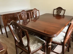 Dining Table Shaw Of London Mahogany Dining Table Extendable To Eight Seater - Picture 1 of 3