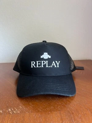 Gorra de béisbol Replay Ax4316.000 talla única negra Replay sarga lavada y malla nueva con etiquetas Foto 1 de 4