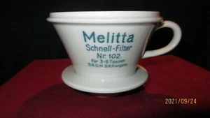 Melitta Schnell Filter Gr.102 D.R.G.M. D.R.P. angemeldet für 3 - 6 Tassen - Bild 1 von 9