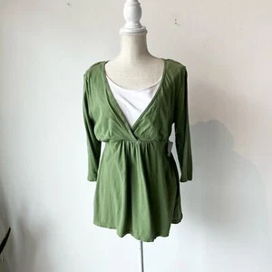 L Motherhood Green Long Sleeve - Picture 1 of 6