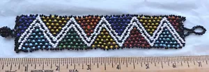 HANDMADE BEADED COLORFUL BRACELET CRAFTED IN South Africa by ARTISIANS VINTAGE - Picture 1 of 4