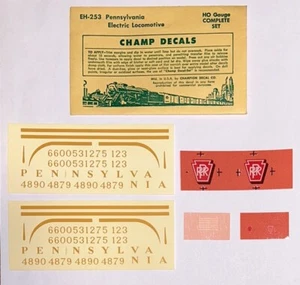 CALCOMANÍA CHAMP HO-PENNSYLVANIA ELECTRIC LOCO (GG-1) SGL WIDE DLX GOLD STRP #EH-253 - Imagen 1 de 1