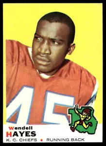 1969 Topps #58 Wendell Hayes Kansas City Chiefs EX-EXMINT SET BREAK! - Imagen 1 de 2