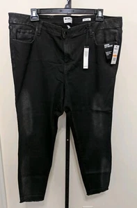 William Rast Women's Plus Sculpting Skinny Black Metallic Jeans Stretch 24W $99 - Picture 1 of 10