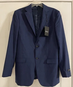 Traje Chaqueta DKNY Para Hombre Calce Moderno Negocios Separado Azul A Cuadros 42 Largo Nuevo con Etiquetas - Imagen 1 de 11