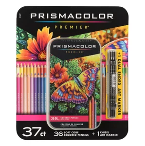 Prismacolor Premier 36 piezas Plus 1 pieza. Paquete de lápices de colores Bonus Marker Fine Art - Imagen 1 de 3