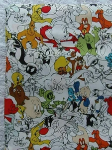 SELTEN OOP Camelot Stoffe Warner Bros LOONEY TUNES FIGUREN Käfer, Daffy, Porky - Bild 1 von 3