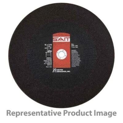 Roda de serra estacionária corte rápido United Abrasives 24101 24X1/4X1 A24N pacote com 5 - Imagem 1 de 2