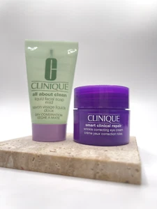 Clinique Smart Repair Wrinkle Correcting Eye Cream 0.5 oz Full Size & cleanser - Picture 1 of 4