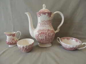 Myotts Country Life coffee or tea jug- creamer jug- 2 bowls England - Picture 1 of 12