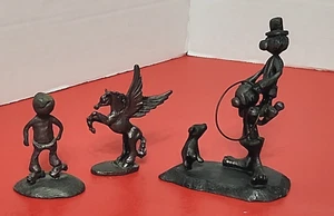 Lot VTG Pewter People 1960's Boy On Skate's, Pegasas Horse, Clowns SIGNED Hunter - Picture 1 of 23