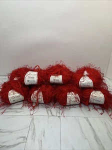 MODA DEA PRIMA YARN LOT OF 11 RED EYELASH 82 YARDS EACH - Picture 1 of 4