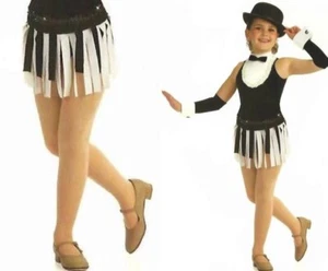 Musik Musik Musik NUR FRANSENROCK & FLIEGE Tanzkostüm Jazz Tap Kind Gr. Neu - Bild 1 von 7