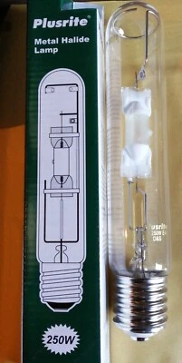 Quality Plusrite 250w Long Life Metal Halide Lamp E40 Cap clear 4000k (D3) - Image 1 of 4
