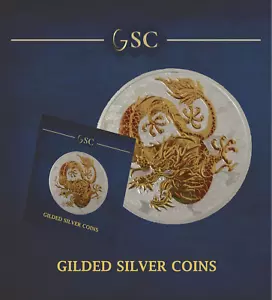 2021 Gilded Silver Australian Myths and Legends Dragon 1oz Edition - Picture 1 of 4